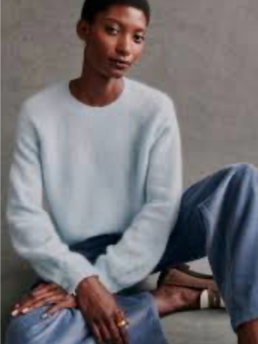 Women's Sezane Louisa Light Blue Sweater